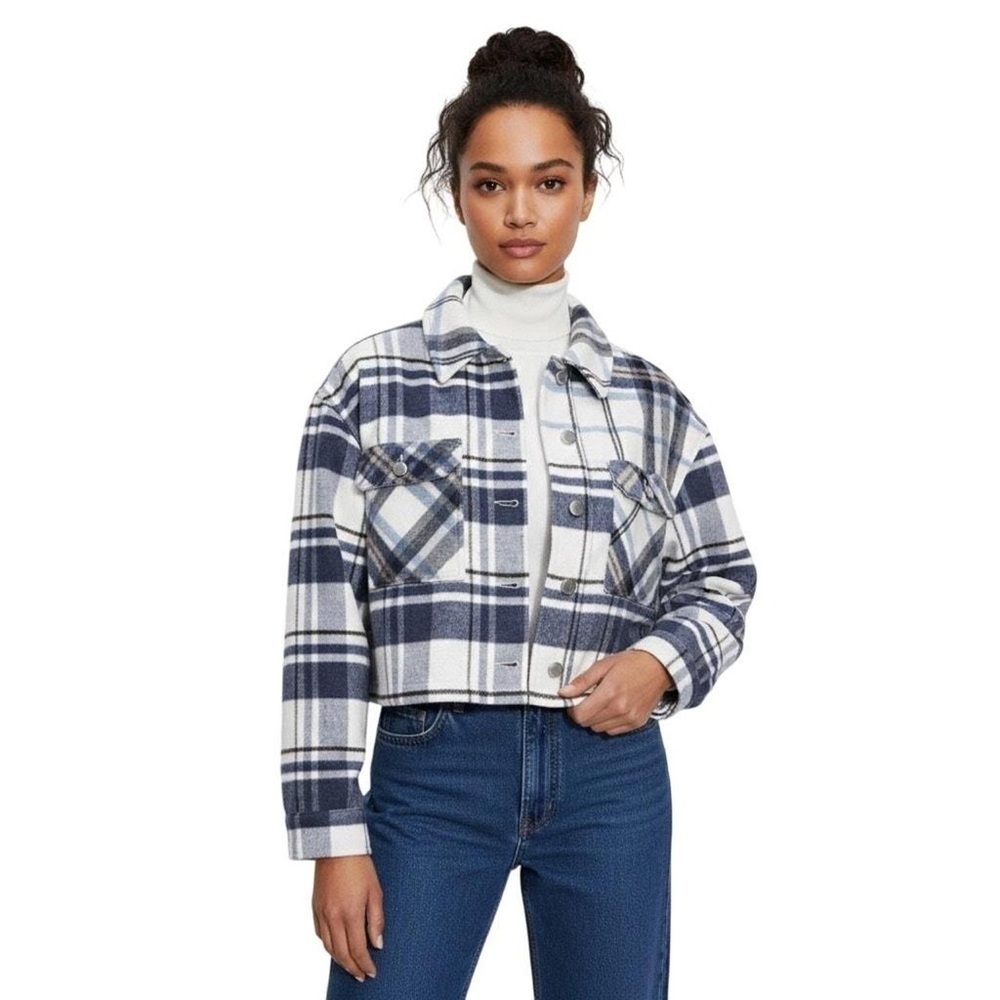 Zara cropped plaid Jacket